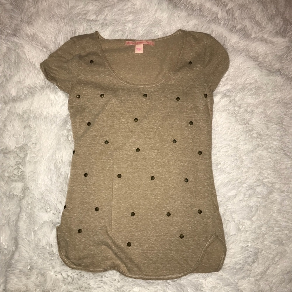Short Sleeve Shirt with Metal Details